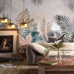 Fototapet Grup de plante cu frunze