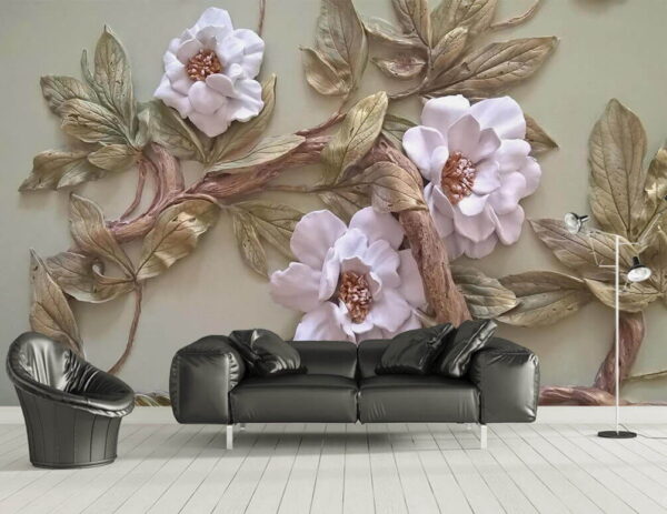 Decor de perete cu flori și frunze u28623pig1m 600x463 - Decor de perete cu flori și frunze - tegory