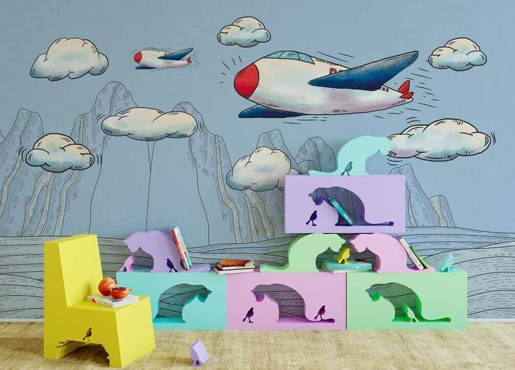 u28105pir2 - Desen animat de avioane care zboară peste munți - tegory