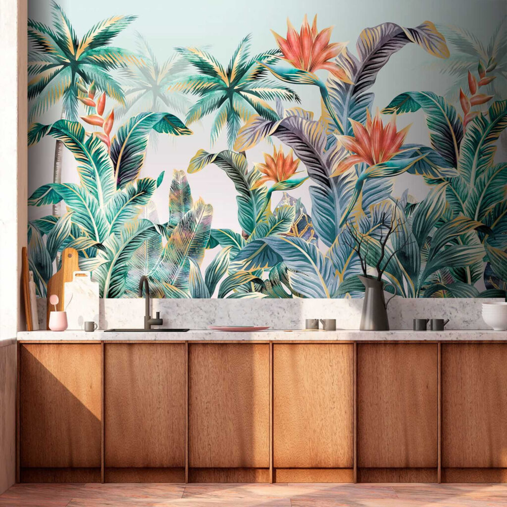 Colorful tropical plants and flowers Colorful tropical plants and flowers