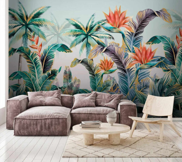 Colorful tropical plants and flowers Colorful tropical plants and flowers