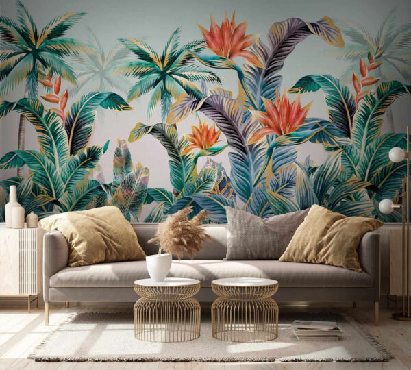 Colorful tropical plants and flowers Colorful tropical plants and flowers