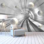 Fototapet Bile albe într-un tunel