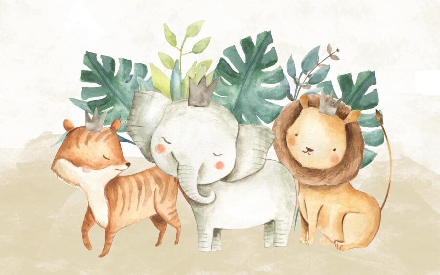 Grup de animale cu coroane
