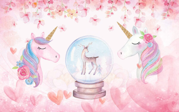 Unicorni și un glob de zăpadă Unicorni și un glob de zăpadă