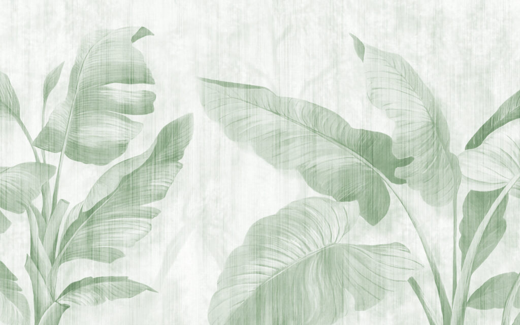 Lush leaves in soft green hues