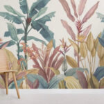 Fototapet Tapet cu plante și flori