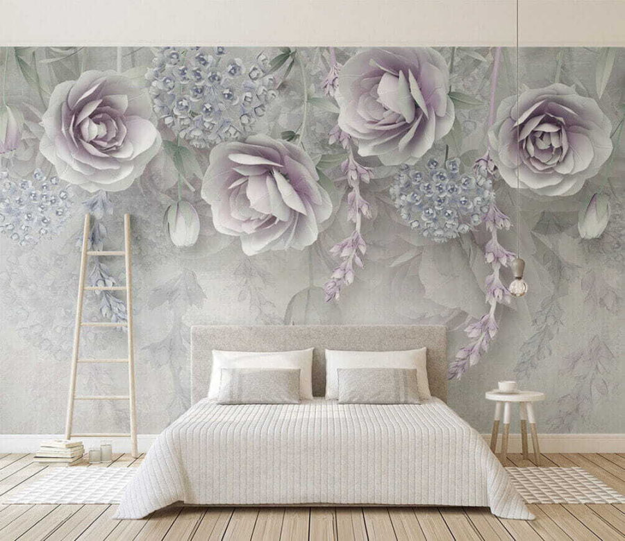 Fototapet Flori delicate în nuanțe delicate.