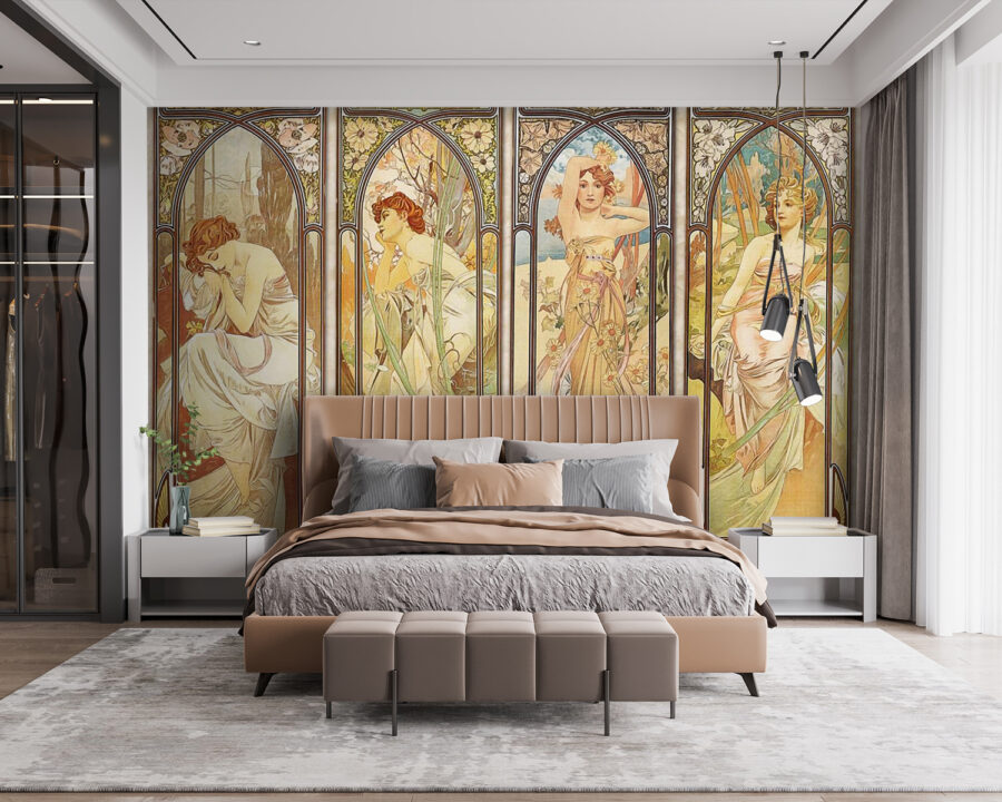 Grup de femei în stil art nouveau