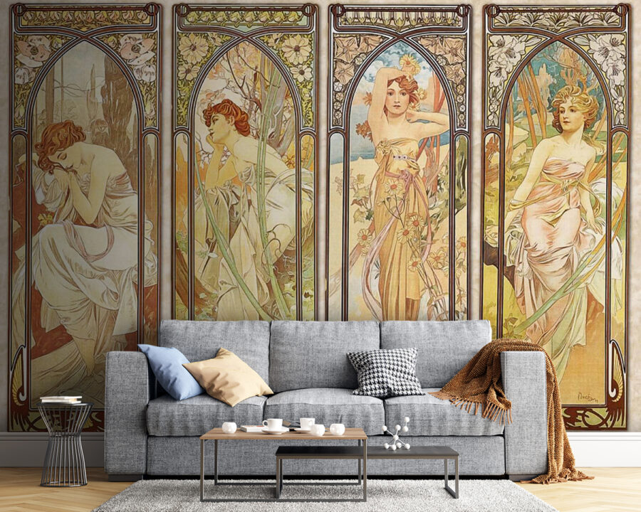 Grup de femei în stil art nouveau