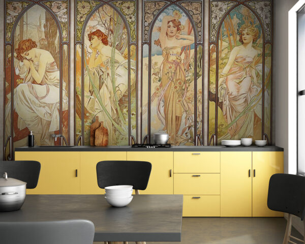 Grup de femei în stil art nouveau Grup de femei în stil art nouveau