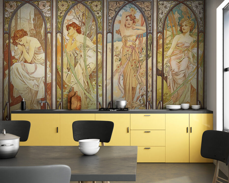 Grup de femei în stil art nouveau