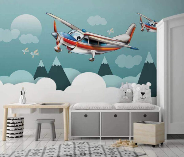 Avioane de desene animate care zboară pe cer Avioane de desene animate care zboară pe cer