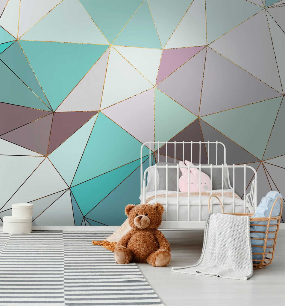 Abstract geometric pastel mosaic pattern