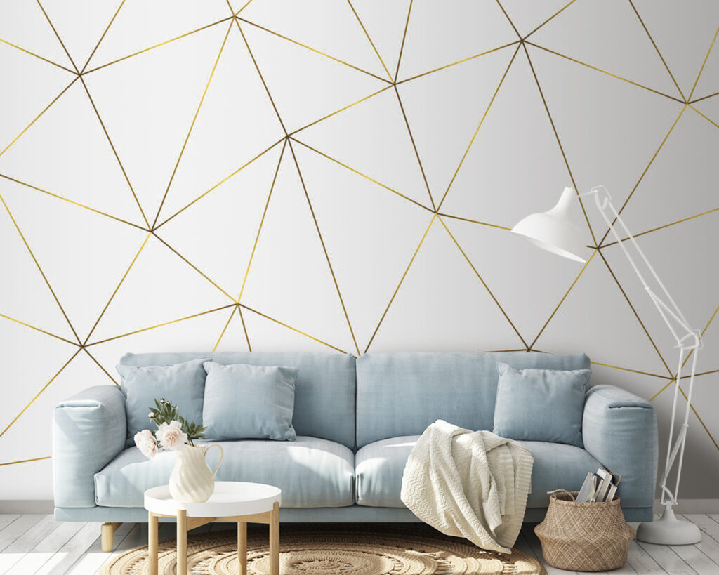 Yellow lines forming endless triangles