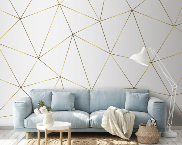 Yellow lines forming endless triangles