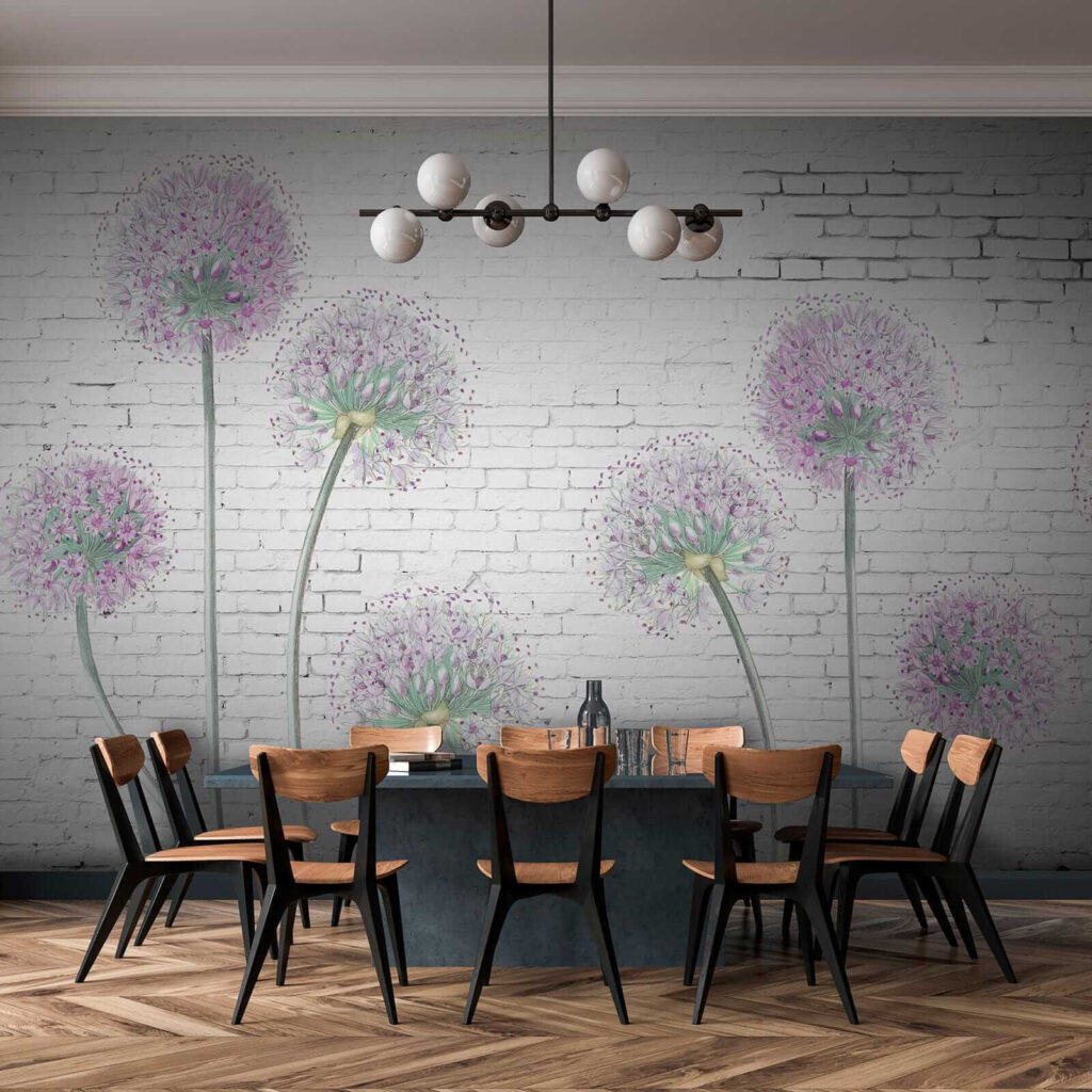 Painting of purple flowers