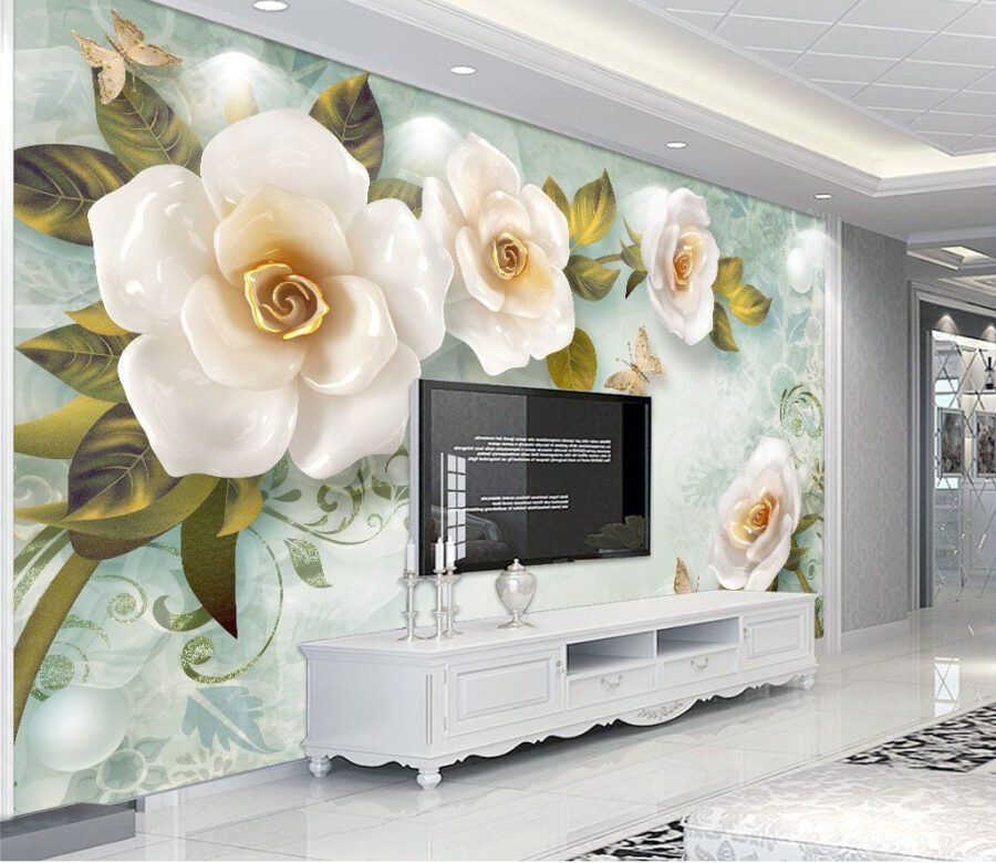 Flori albe și un fluture u03503pig1m 900x780 - Flori albe și un fluture - tegory