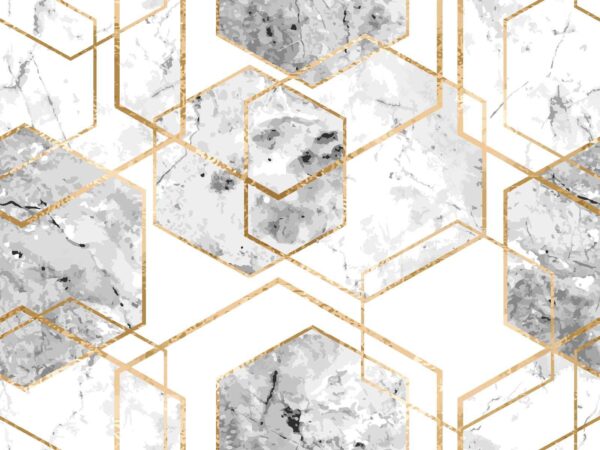 Design elegant hexagonal cu model de marmură. Design elegant hexagonal cu model de marmură.