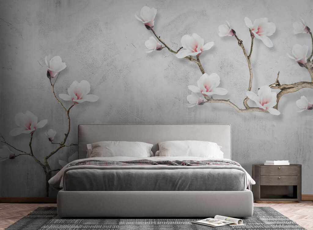 White flowers on a white background