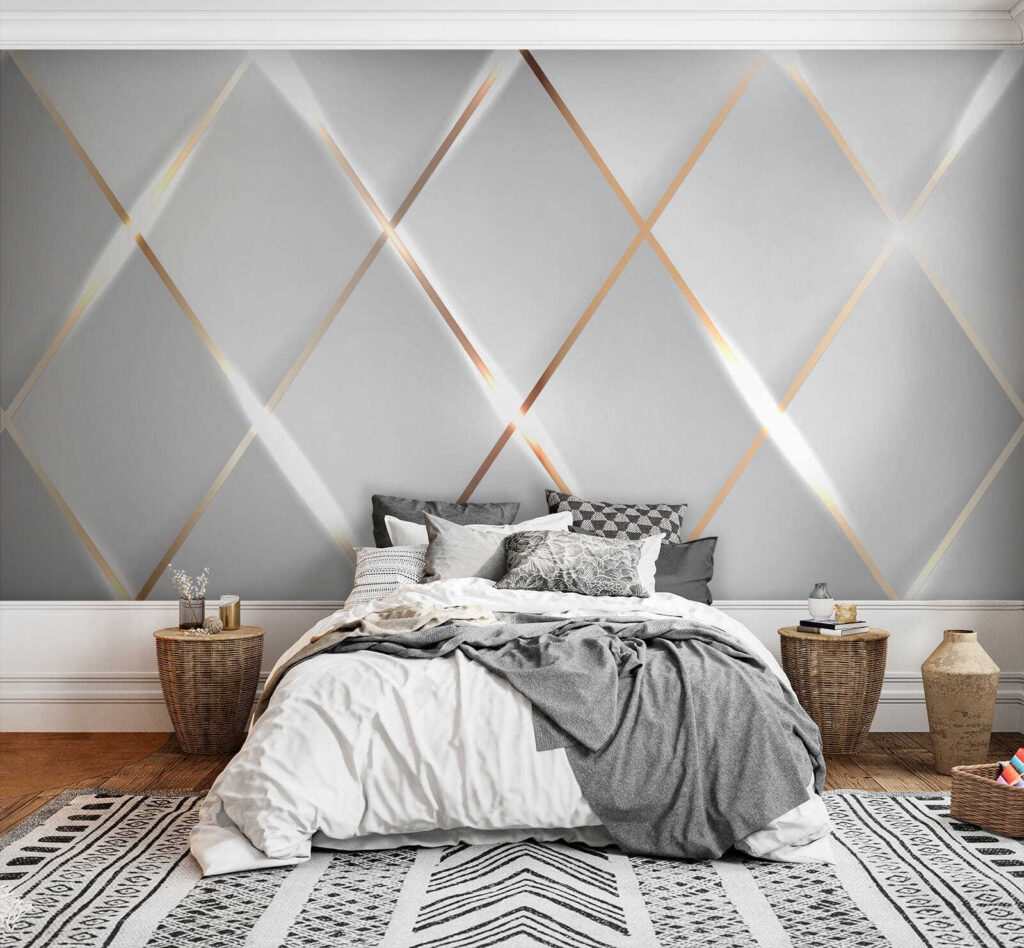 Shimmering light on sleek tiles