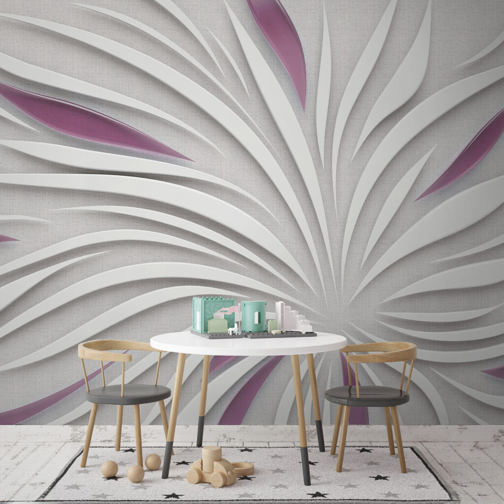 A white and purple design