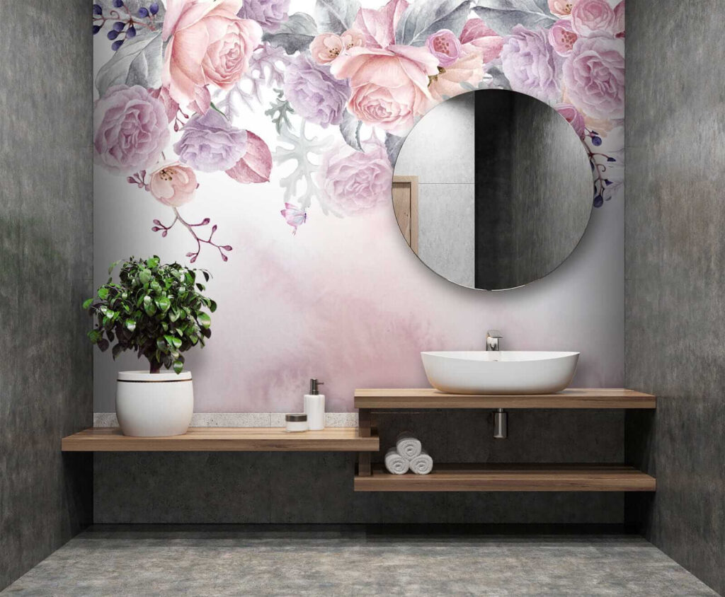 Watercolor painting of flowers