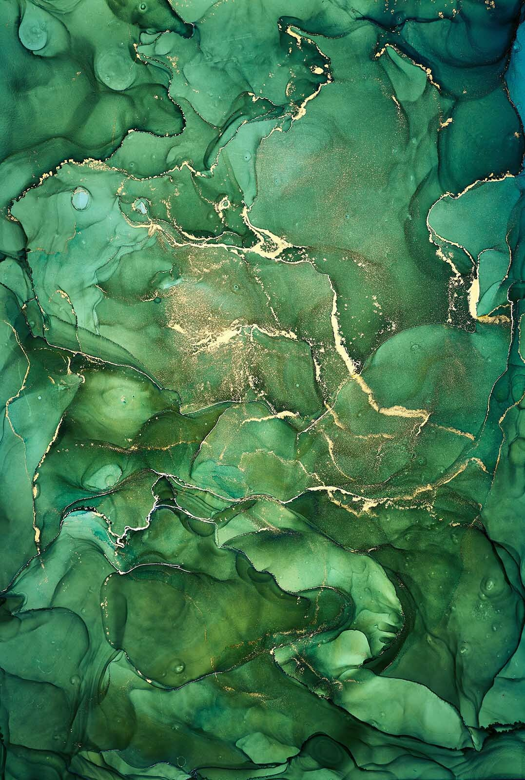 u07507p - Straturi abstracte de nuanțe de verde intens - tegory