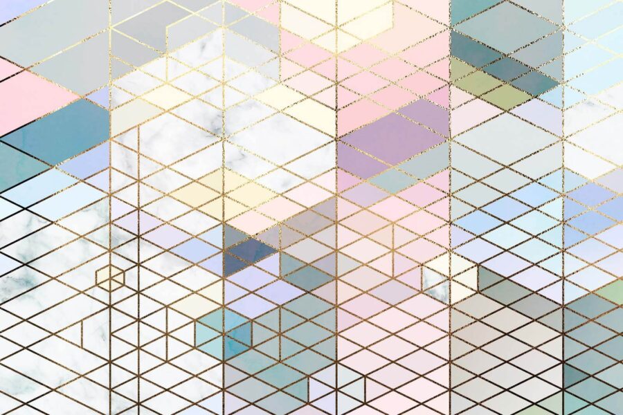 Model colorat de triunghiuri