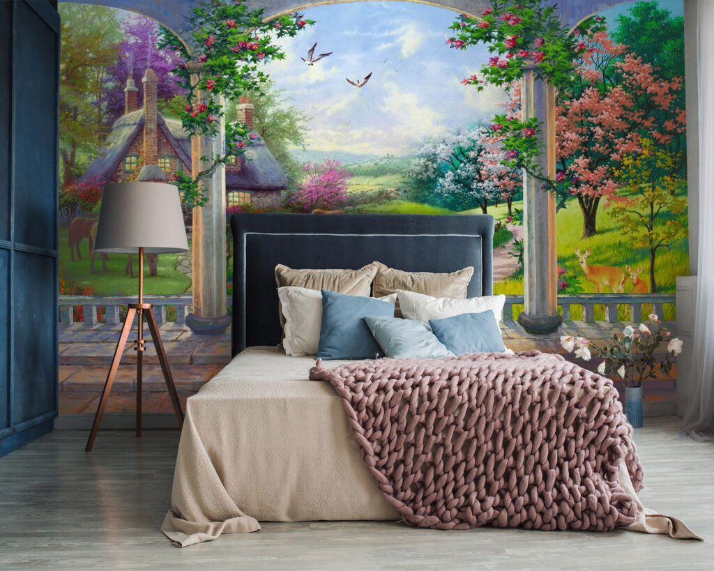 u09760pib87 1024x819 - Pictură a unui peisaj cu un cal și o casă - tegory