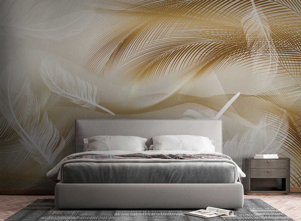Elegant feathers in soft waves Elegant feathers in soft waves