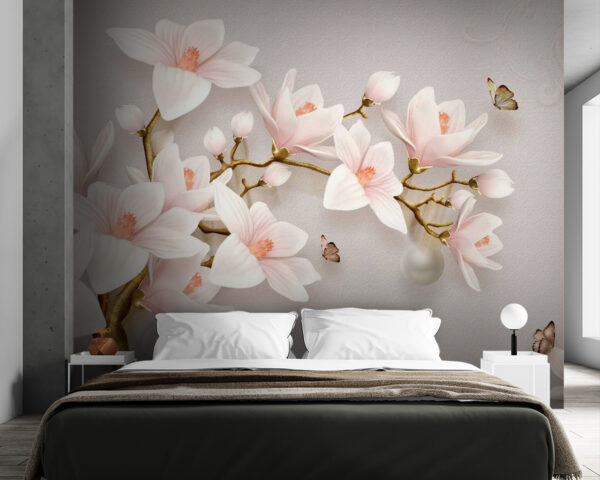Flori delicate pe ramuri blânde Flori delicate pe ramuri blânde