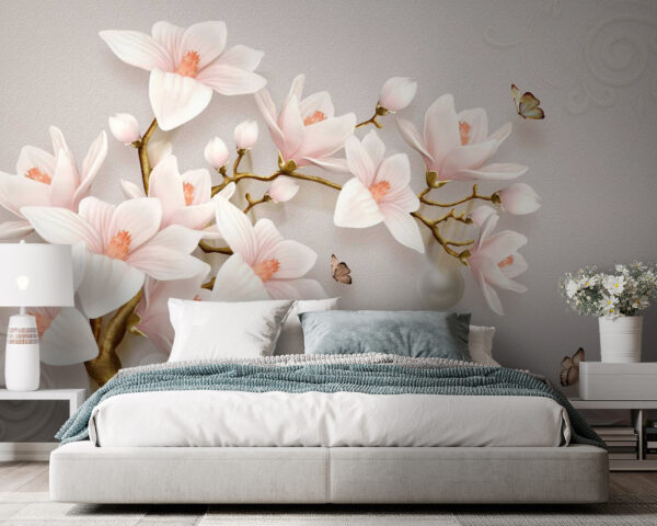Flori delicate pe ramuri blânde Flori delicate pe ramuri blânde