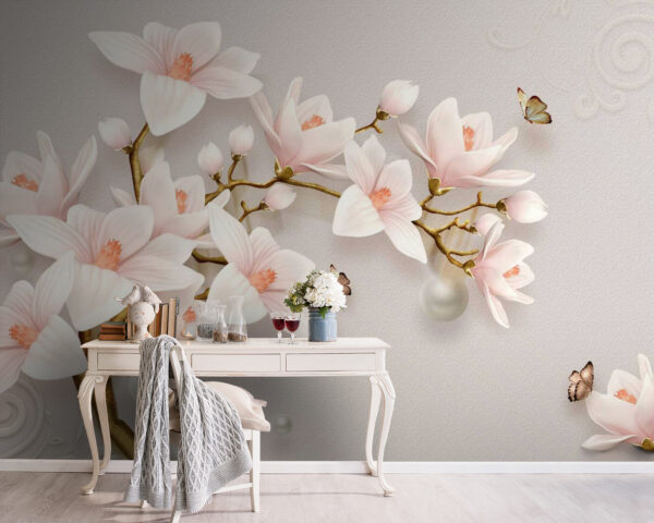 Flori delicate pe ramuri blânde Flori delicate pe ramuri blânde