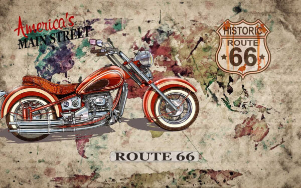 Motocicleta pe o hartă Motocicleta pe o hartă