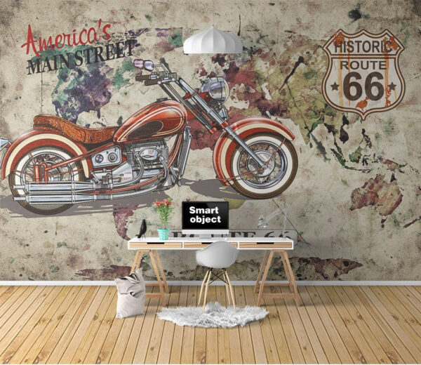 Motocicleta pe o hartă Motocicleta pe o hartă