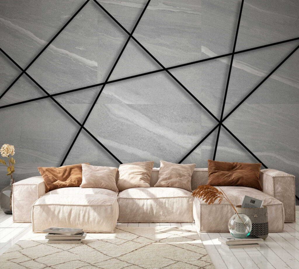 Black lines on a white surface