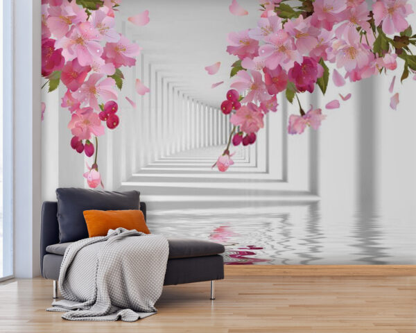 Flori roz pe o ramură u16379pig25 600x480 - Flori roz pe o ramură - tegory