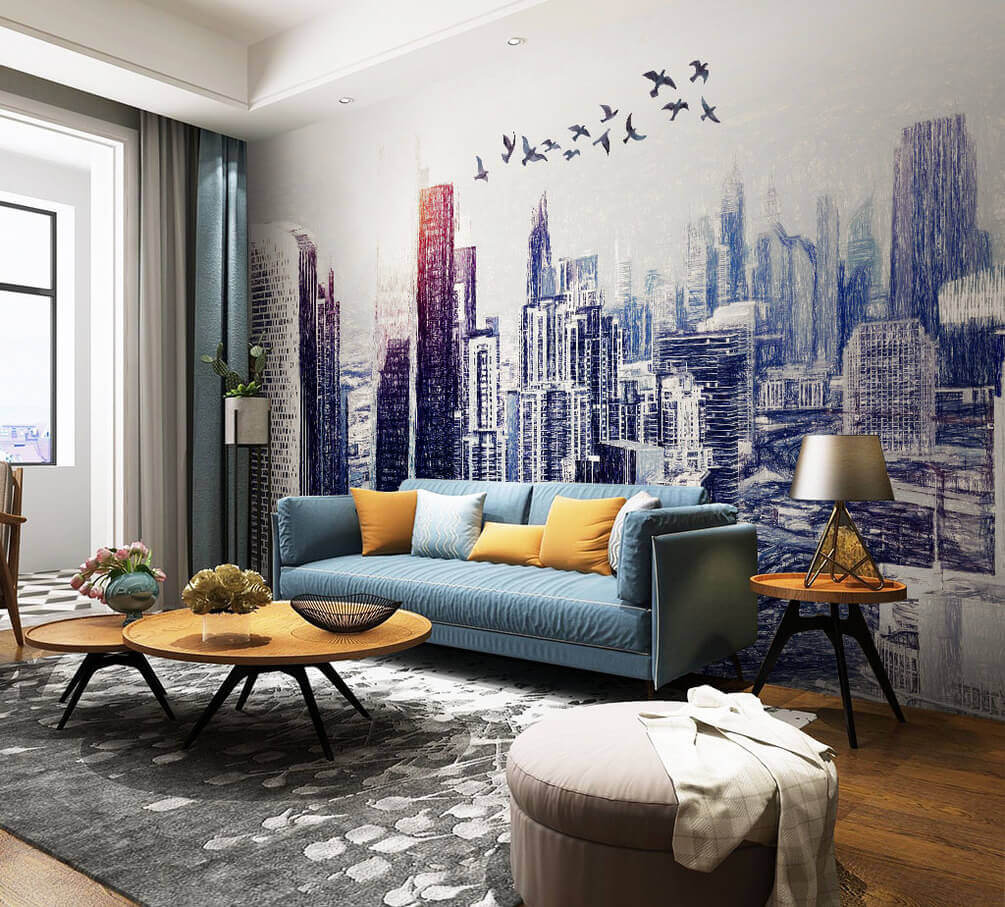 u29199pig1m - Păsări care zboară deasupra unui oraș - tegory