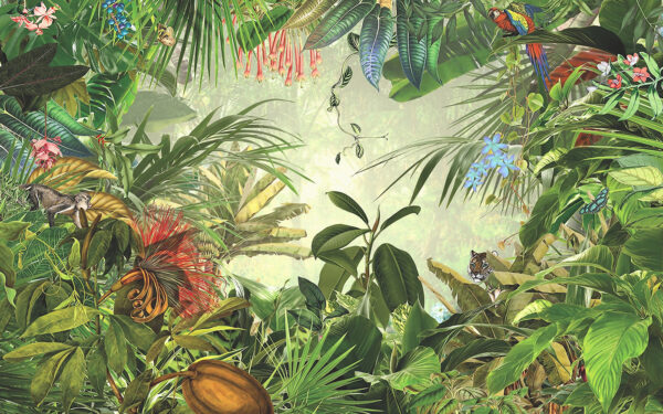 Painting of a tropical forest