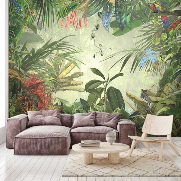 Painting of a tropical forest
