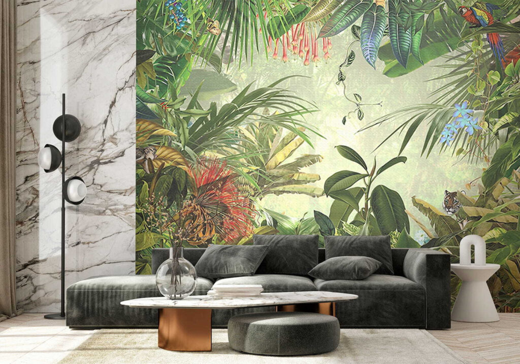 Painting of a tropical forest