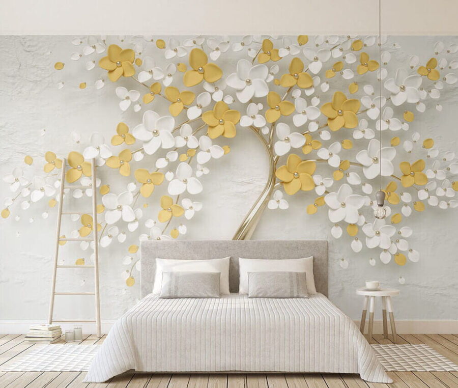 Arbore floral cu flori delicate