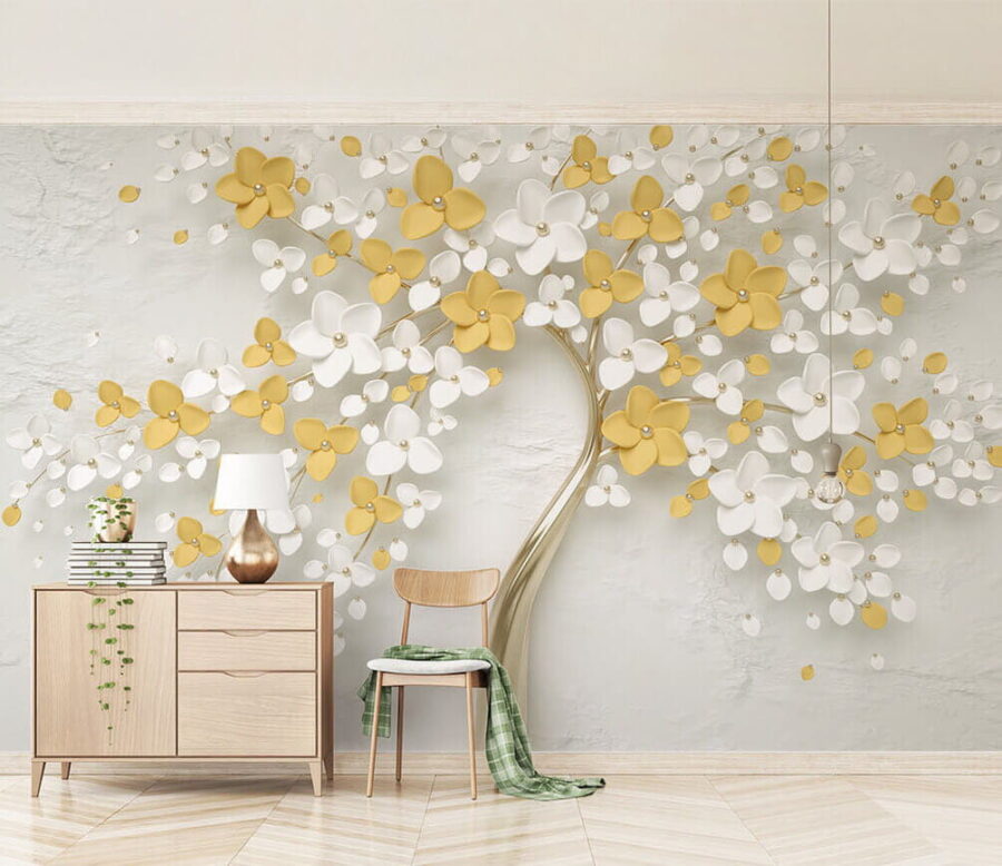 Arbore floral cu flori delicate