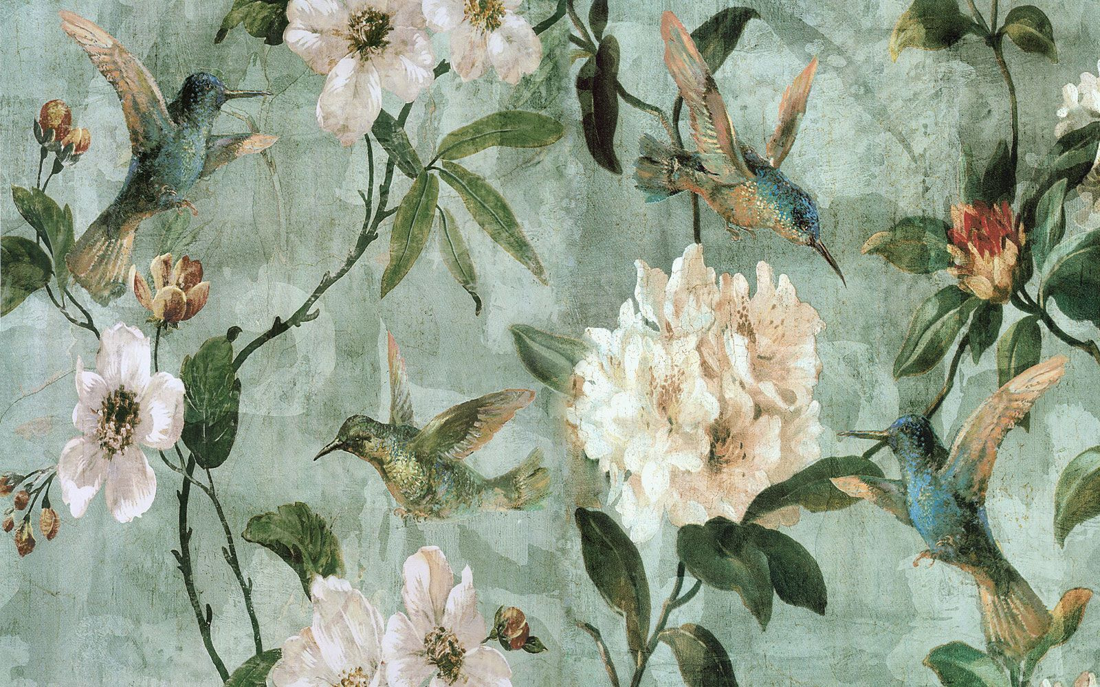 u31277p - Wallpaper cu păsări și flori - tegory