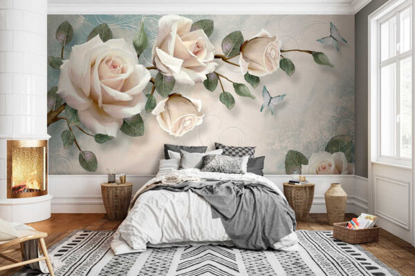 Trandafiri delicați cu fluturi moi u31353pib2 600x400 - Trandafiri delicați cu fluturi moi