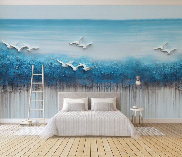 Pictura de păsări care zboară peste un ocean albastru u35406pib1m 600x517 - Pictura de păsări care zboară peste un ocean albastru - tegory