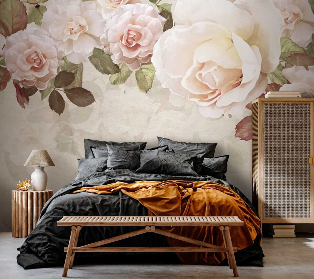 Group of flowers on a white background