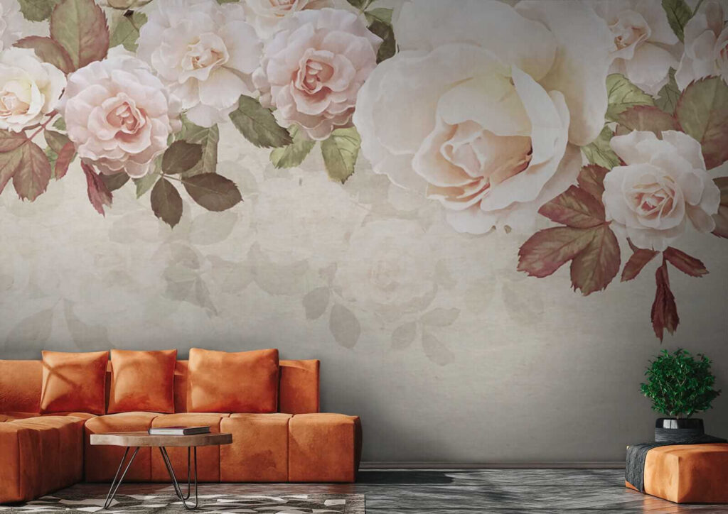 Group of flowers on a white background