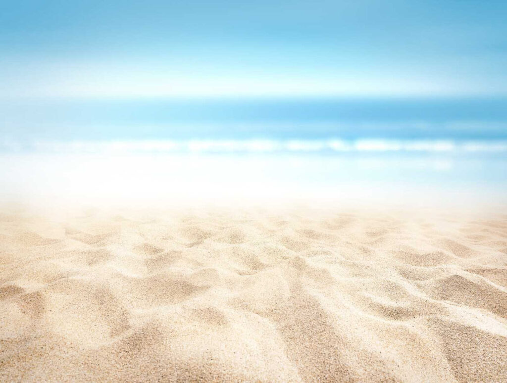 Plajă de nisip cu cer albastru Plajă de nisip cu cer albastru